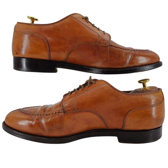 Alden 962 Norwegian Front Blucher Burnished Tan Calf Leather Mens 11 Dress Shoes - Picture 6 of 12